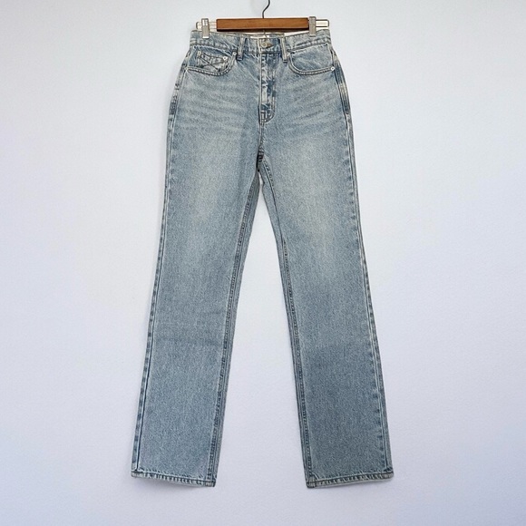 100% Cotton NWT RAE High-Rise Straight Leg Jeans in Nostalgia 26 - Picture 2 of 4